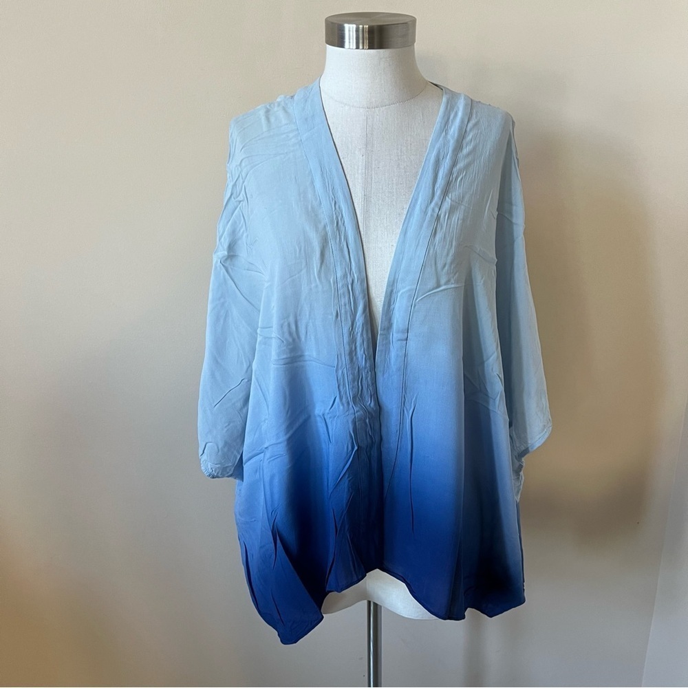 Talula Aritzia ombré dip dye open front top kimono cardigan 26230